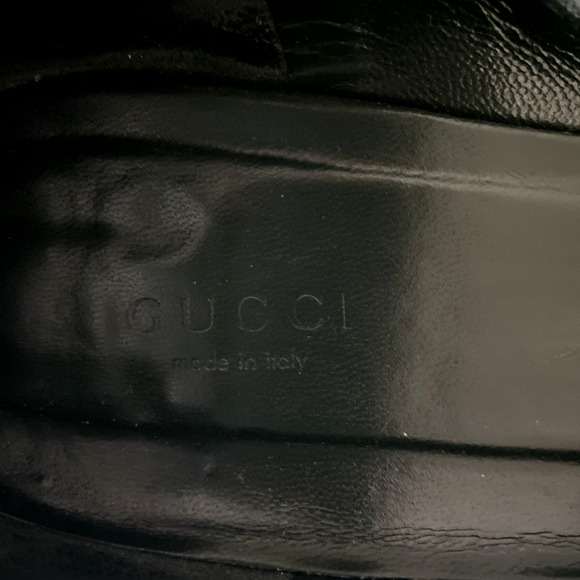 GUCCI Ballet Flat Burgundy Red Velvet Velour Round Toe Gold Buckle Equestrian 9 - Picture 9 of 14